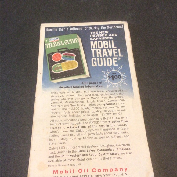 1950’s Mobil New York State Road Map - Picture 4 of 4